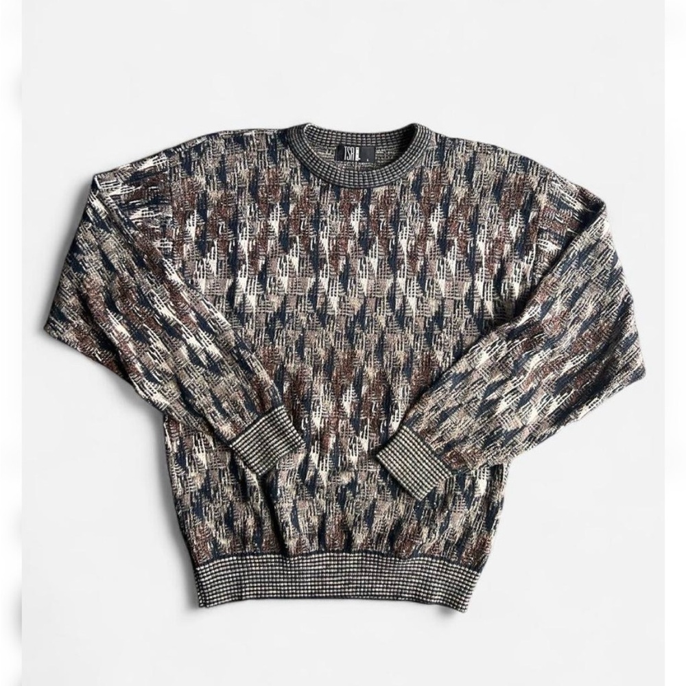 Vintage 90s TSR USA Geometric Abstract Sweater men’s Large
